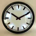 12 inch round quartz plastic led night light wall clock