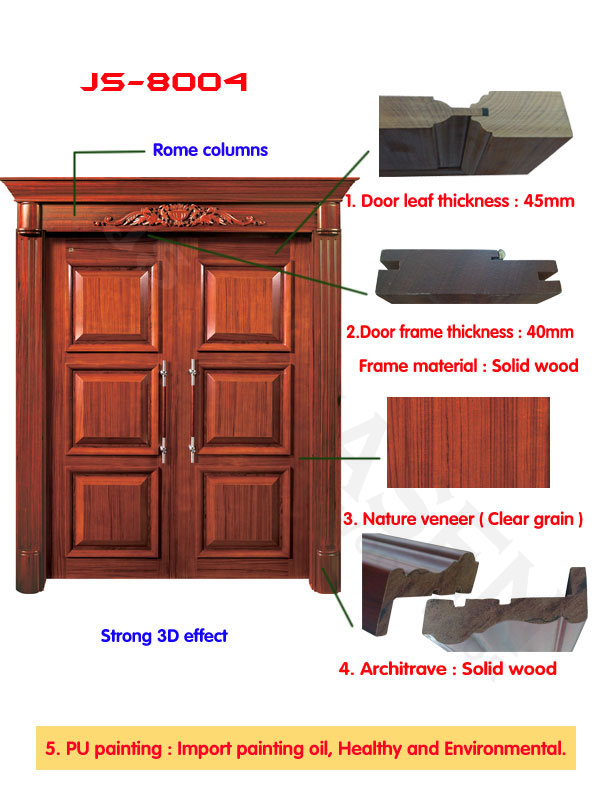 China suppliers latest design teak wood main doors for sale