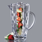 Plastic PS diamond infusion pitcher 2L fruit infusion pitcher with handle