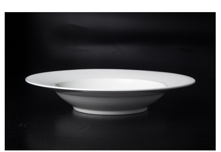 Hotel Ware Porcelain Wide Rim Deep Ceramic Pasta Plate