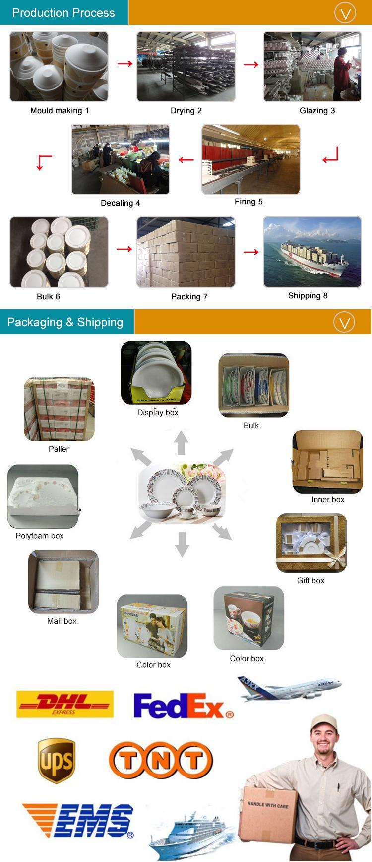 new product 42pcs decal new bone china dinnerware