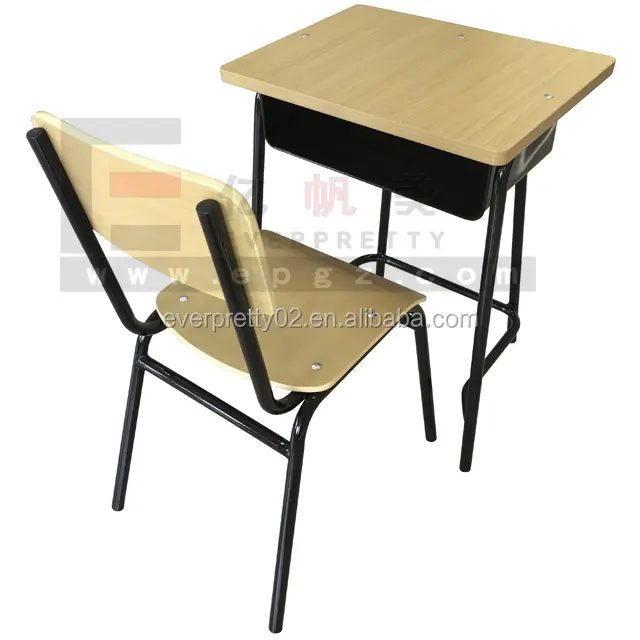 School student furniture cheap price study table and chair set data entry work home