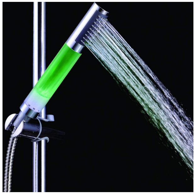 High Pressure Spa Shower Head Bathroom LED 3 Colors changing hand Shower Head Multi color light up shower