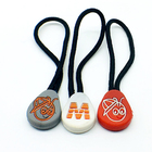 Wholesale Design Custom Embossed 3D Logo Soft PVC Rubber Zipper Puller