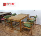 Long Seating Arm Chair and Table for Amusement Bar vintage industrial restaurant furniture (FOH-WRS23)