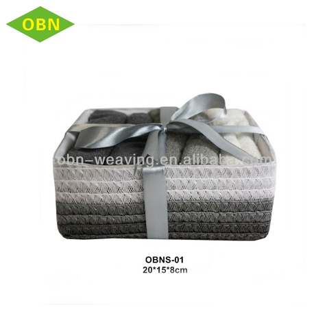 handmade cheap colored decorative basket towel