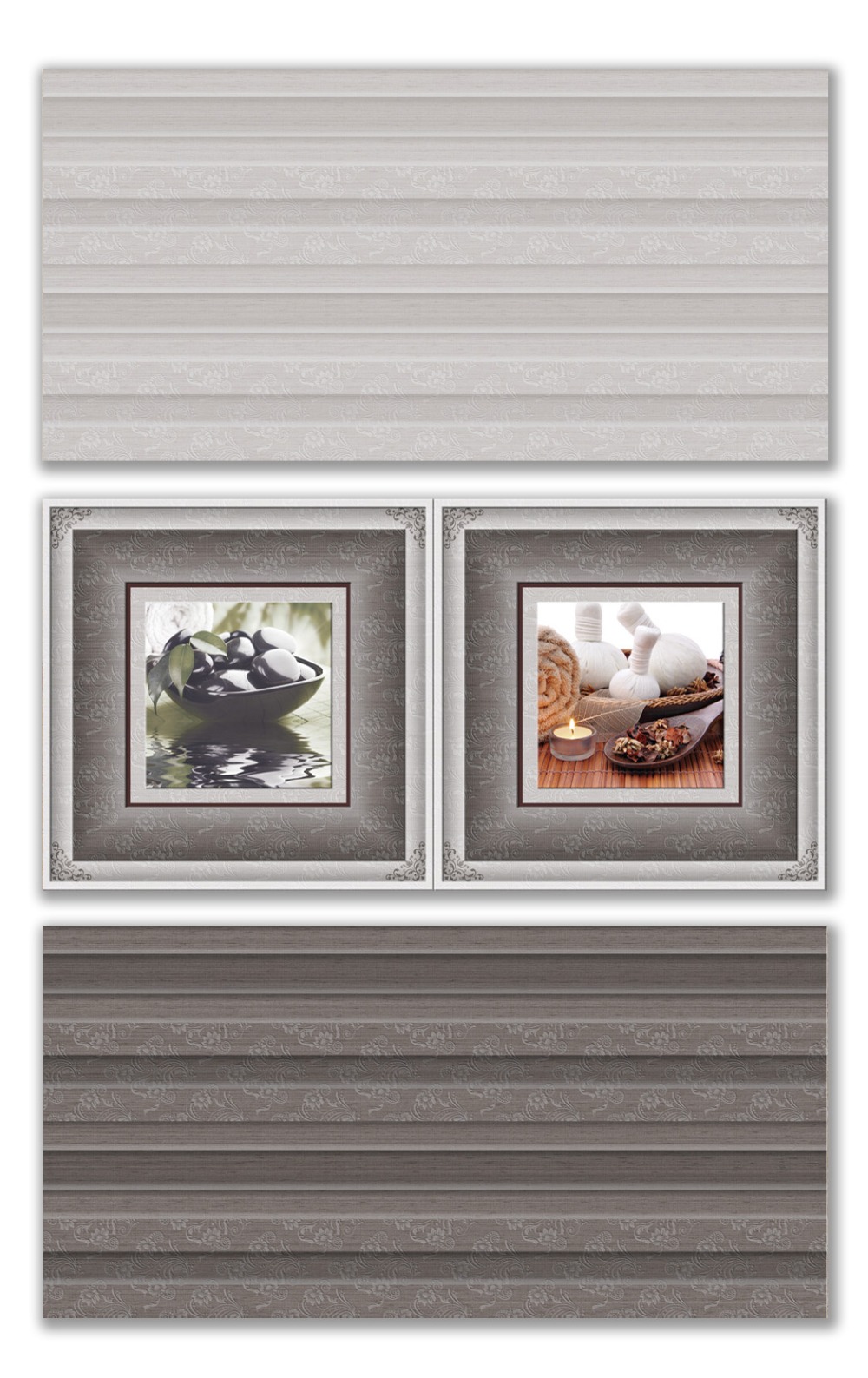grey straights 30x60cm ceramic wall tile for bathroom with decor tile