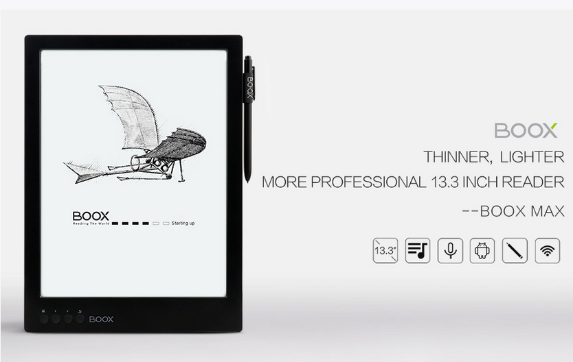 Onyx Boox Max 2 - 13.3 Inch Ebook Reader with Paper Like Handwriting