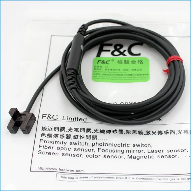 5mm optical fork sensor 24V dc 4wires photoelectric sensor switch with ROHS