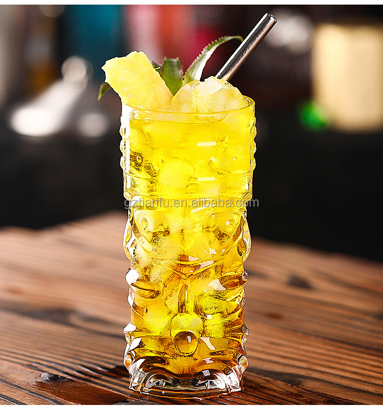 Irregular tiki hawaii large mug Glass Cup Tiki shot glass Juice Cup