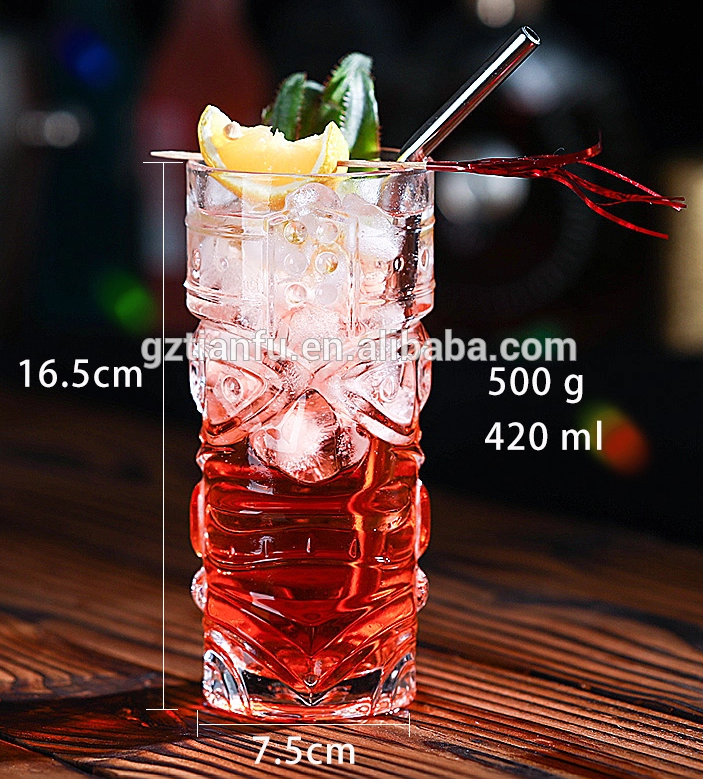 Irregular Water Mugs Glass Cup Tiki Juice Cup tiki cocktail glass cups