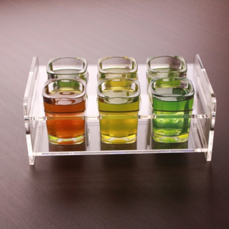 K-6050 Custom Logo Promotional Square Shot Glass With Printing For Souvenir Gift Mini Square Shot Glass