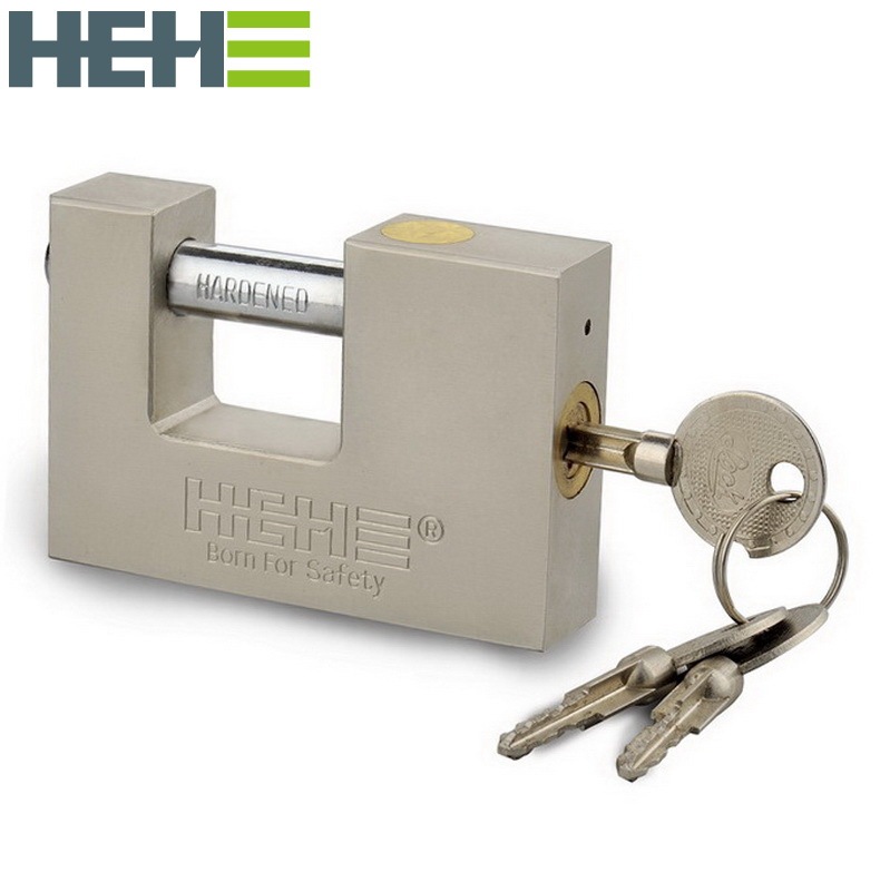 70mm 80mm 90mm 100mm Heavy Duty Nickel Plated rectangular Cross Key Iron Padlock