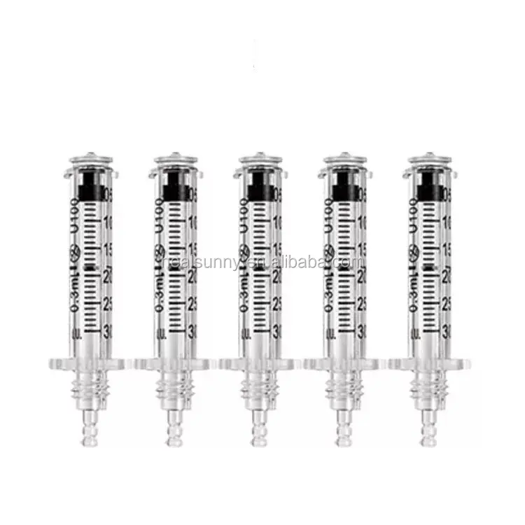 0.3ml disposable plastic ampoule syringe and needles for hyaluronic pen hyaluronic acid gun