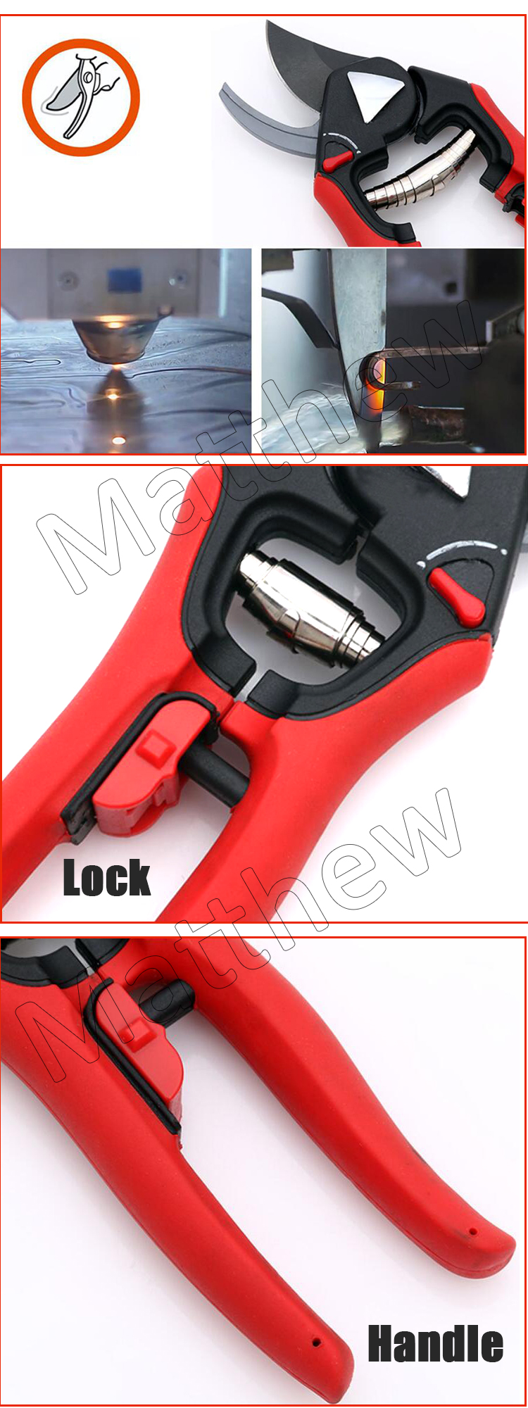 Wholesale Professional PTFE Coated Garden Pruning Shears