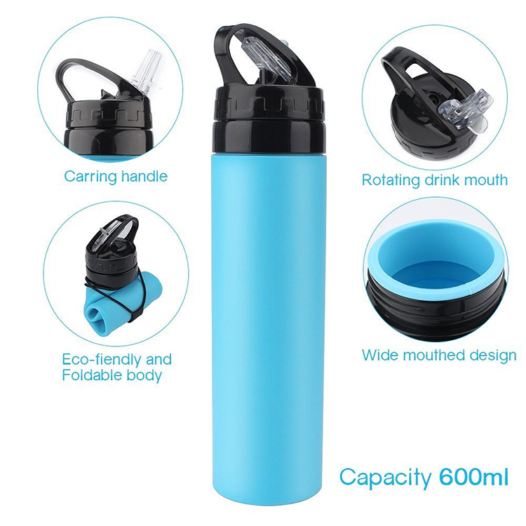 Group Of 3pcs BPA Free Designs As Shown Foldable Water Bottles