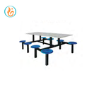 Garment factory foldable stainless steel dining table for six or eight people