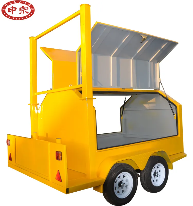 CE certificate factory producing tandem utility car box trailer