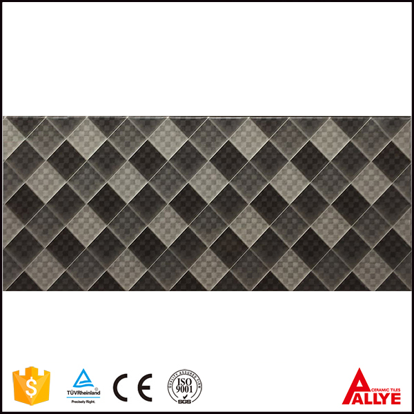 white and black grid pattern wall tile 25x40