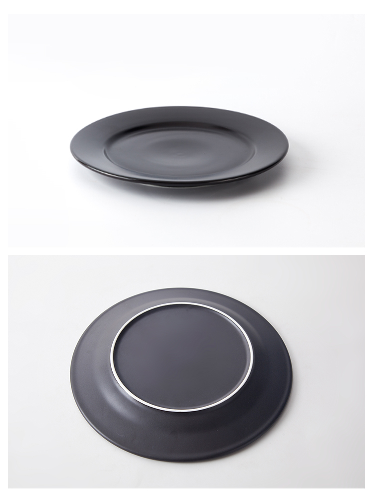 Wholesale factory Ceramic Flat Matte Color Glaze Bread Plate For Bistro