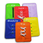 Montessori Dressing Frames Set Zip Snap Button Buckle Lace Tie