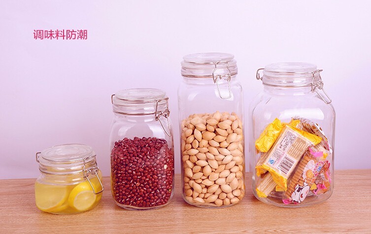 wedding glass candy jar crystal glass jar with glass lid
