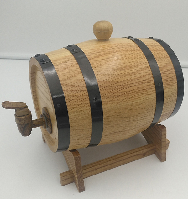 OAK wood decorative mini wine storage barrel