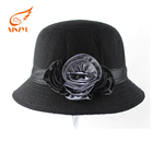 Black bowknot felt hand made hat wool body formal hats uk for women