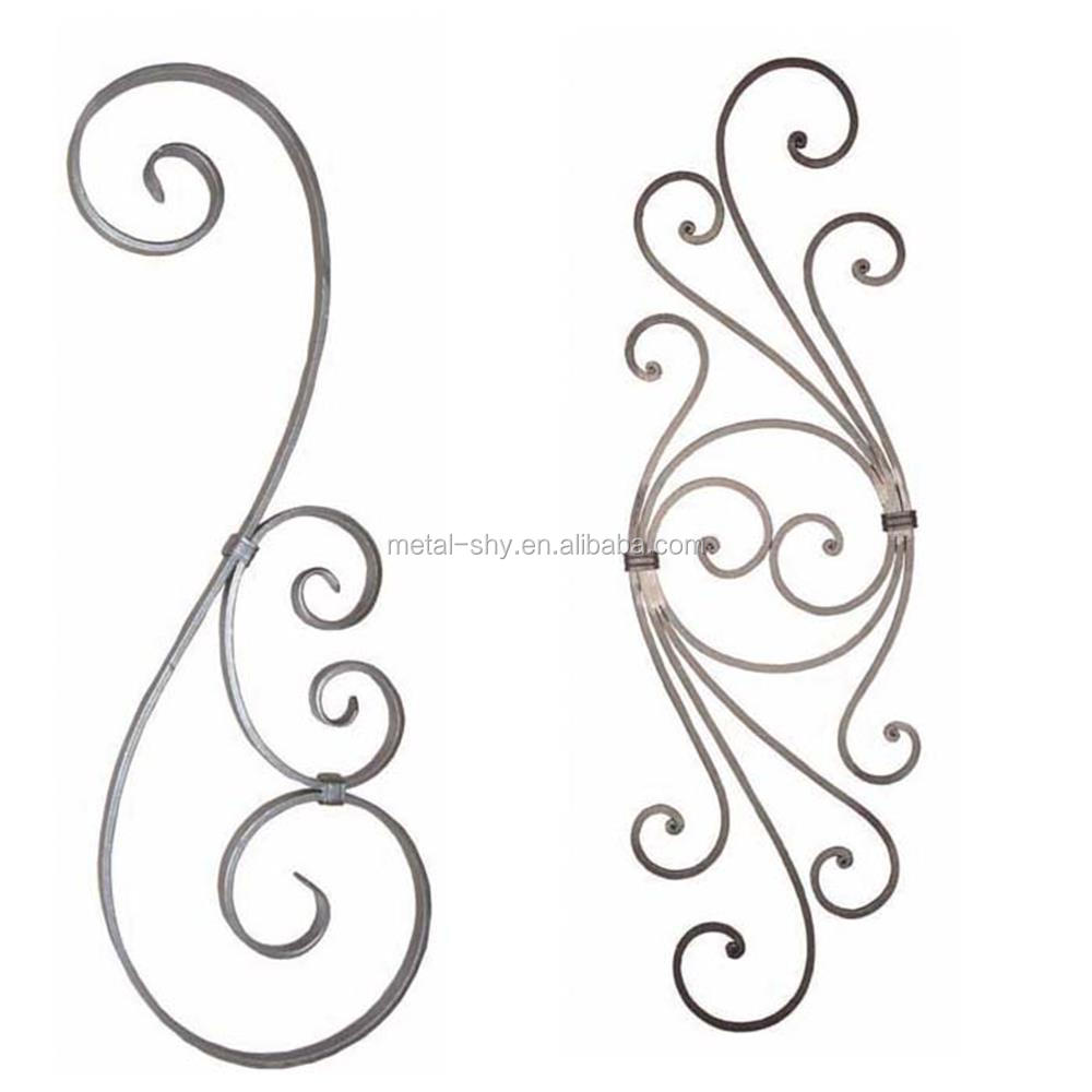 Decorative Wrought Iron Components 5X Fishtail Forged Rings Mild Steel Weld