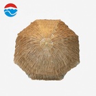 Chinese supplier good quality large windproof outdoor pp straw tiki thatched roof beach umbrella paraguas
