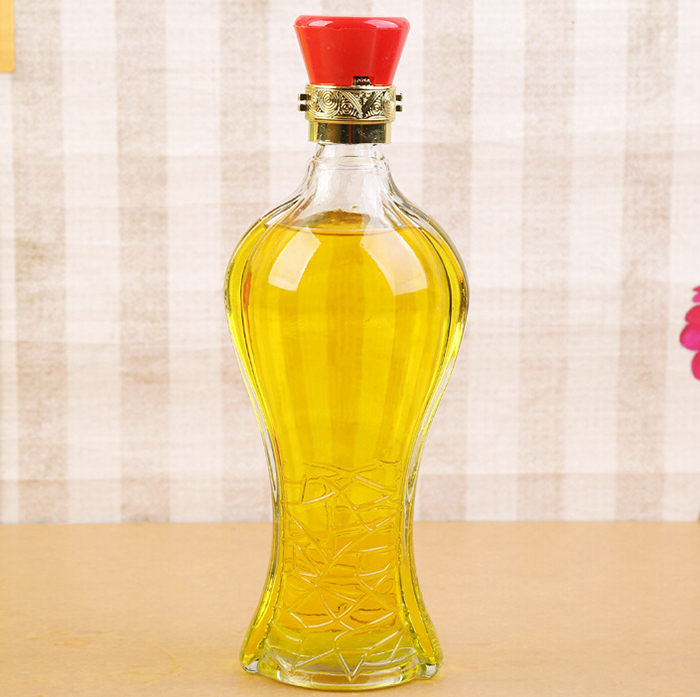 750ml Empty Liquor Bottles Sale Glass Exist Sample for Free Cork Juice Round Beverage Accept Customized Tt Payment Machine-made