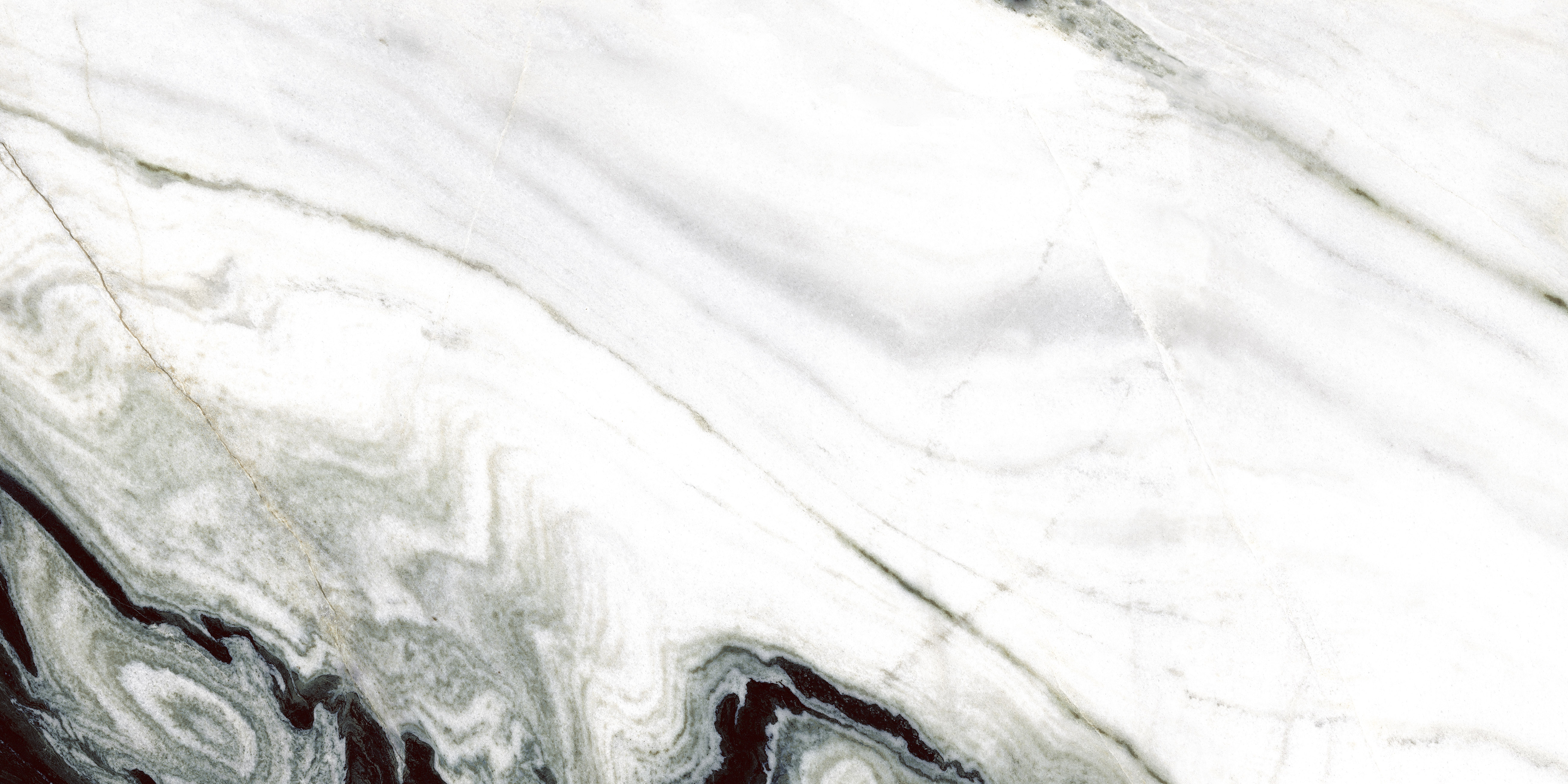 Hasin 600x1200mm Black Veins White Marble Thin Floor Tile (White Marble)