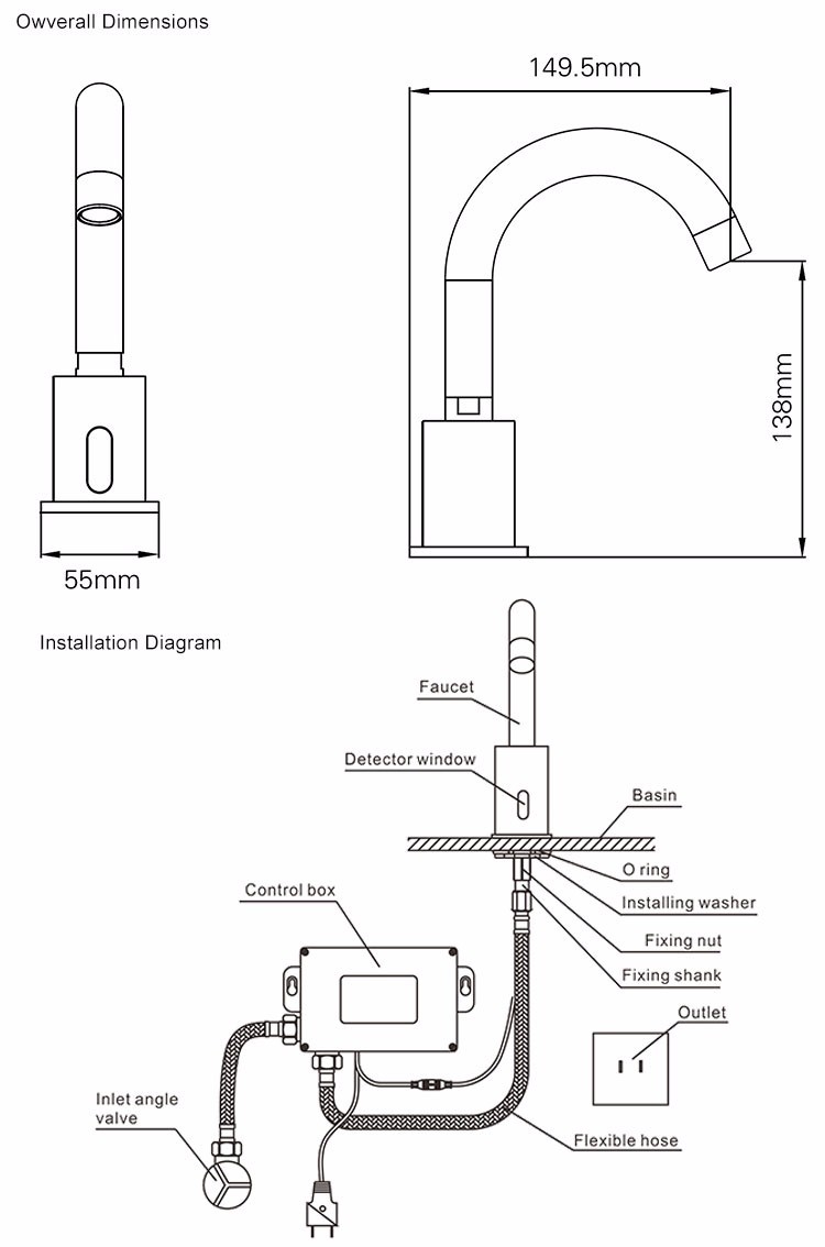 Goose Neck Electronic Automatic Basin Faucet