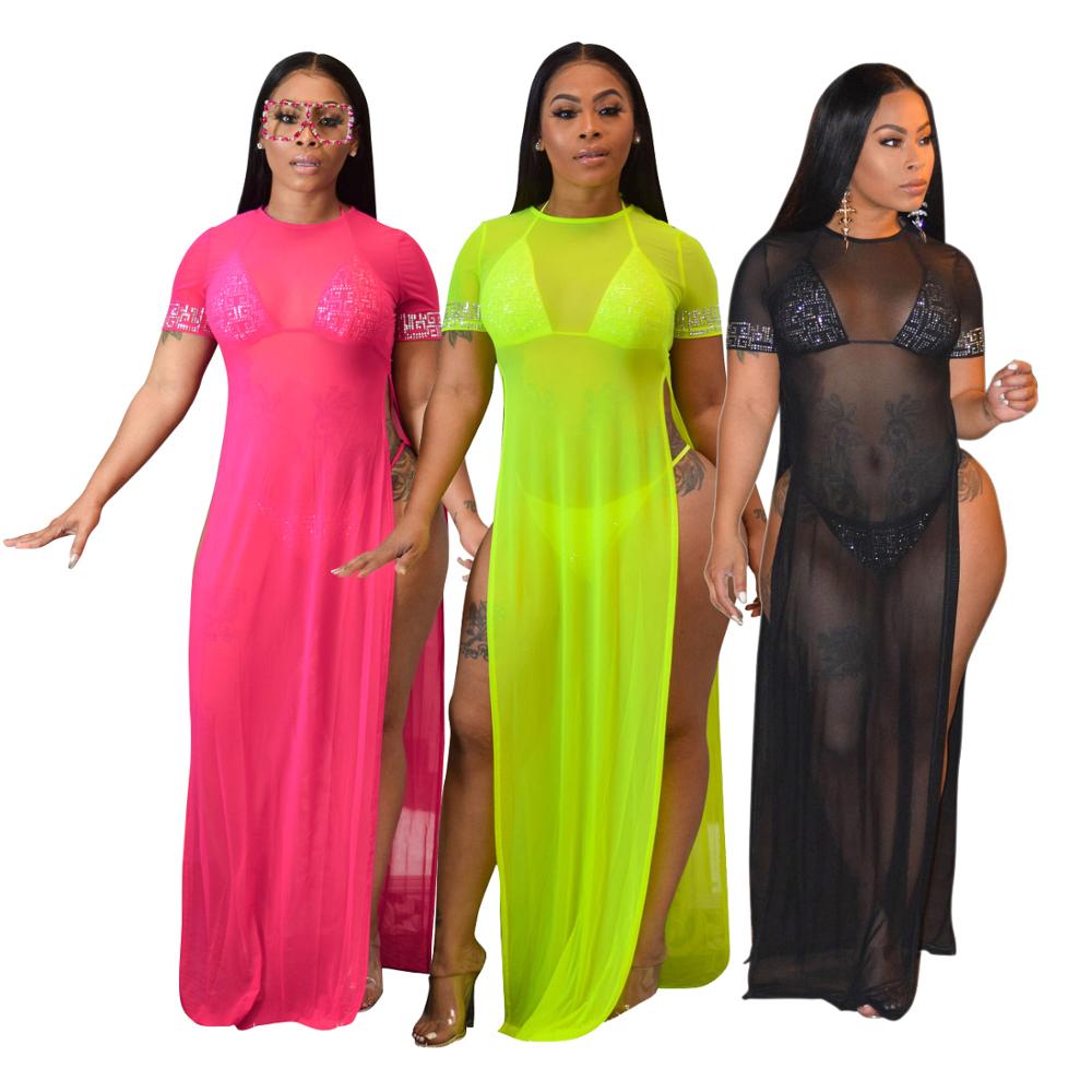 fishnet swim cover up plus size