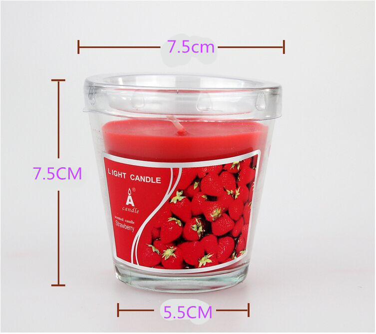 2oz clear glass candle holder with paper sticker