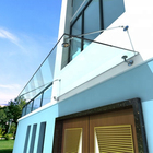Stainless steel laminated tempered glass entrance door canopy