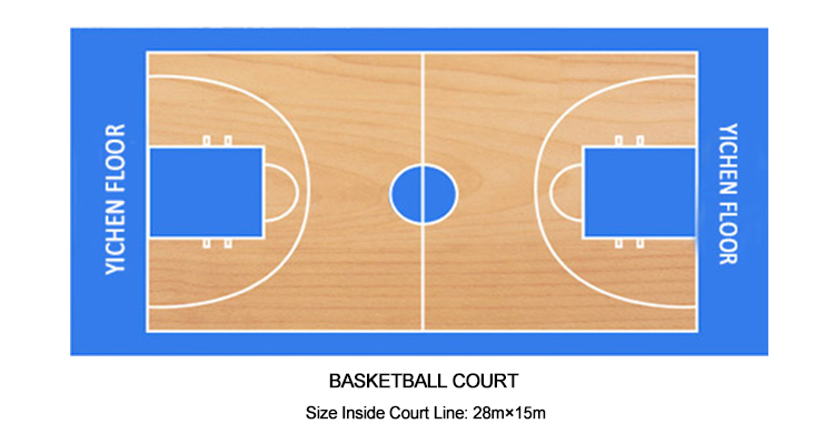 Indoor sound absorption basketball floor carpet sheet