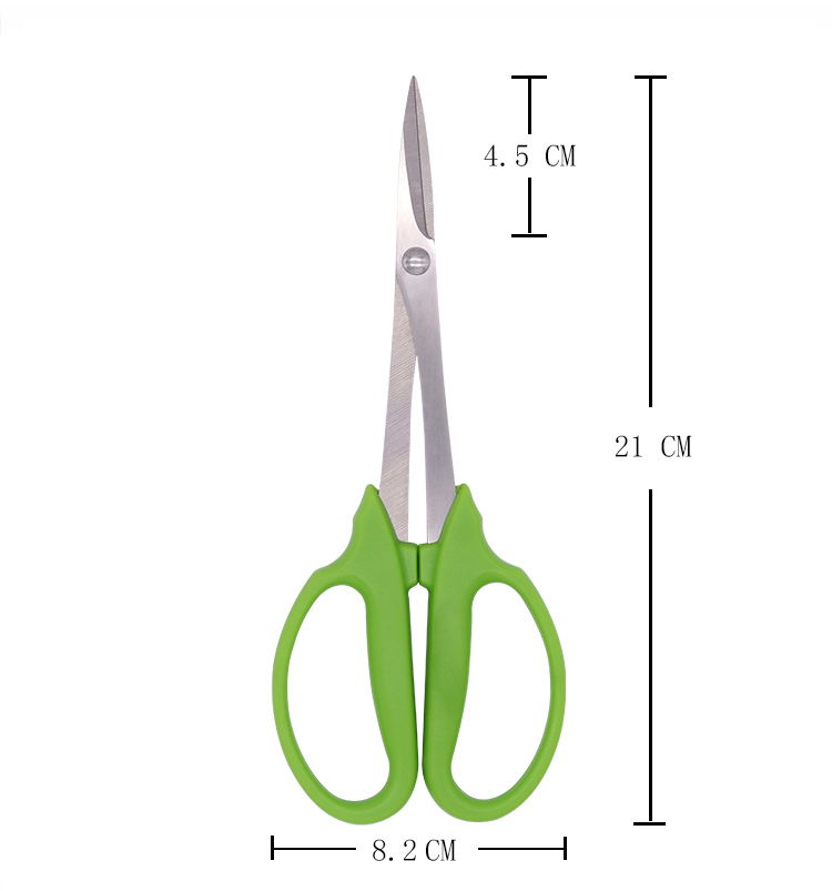 Hot wholesale 21cm green long handle handheld pruning shears flower trimming tools garden pruning bonsai scissors