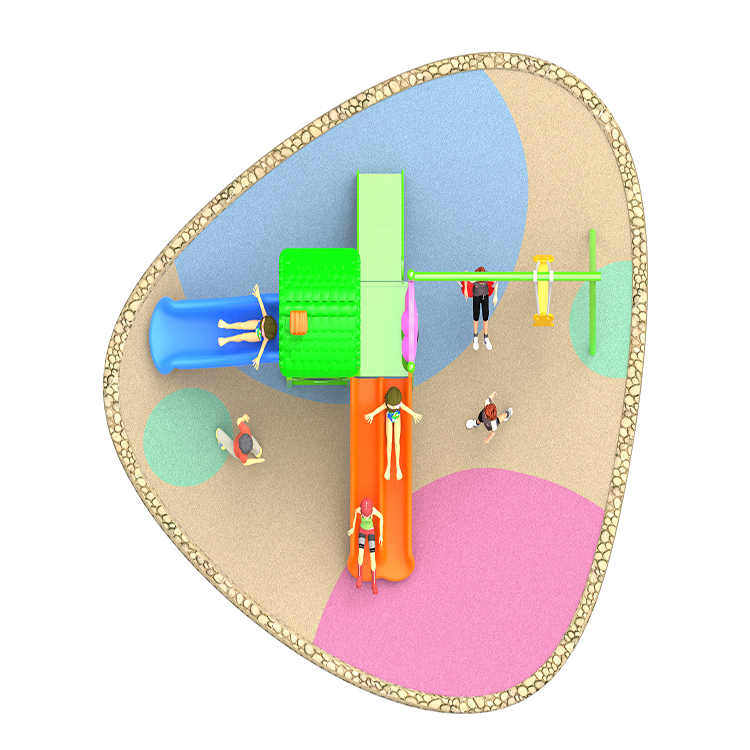 2020 new color good quality  paradise park outdoor playground with plastic children slide manufactured  in china