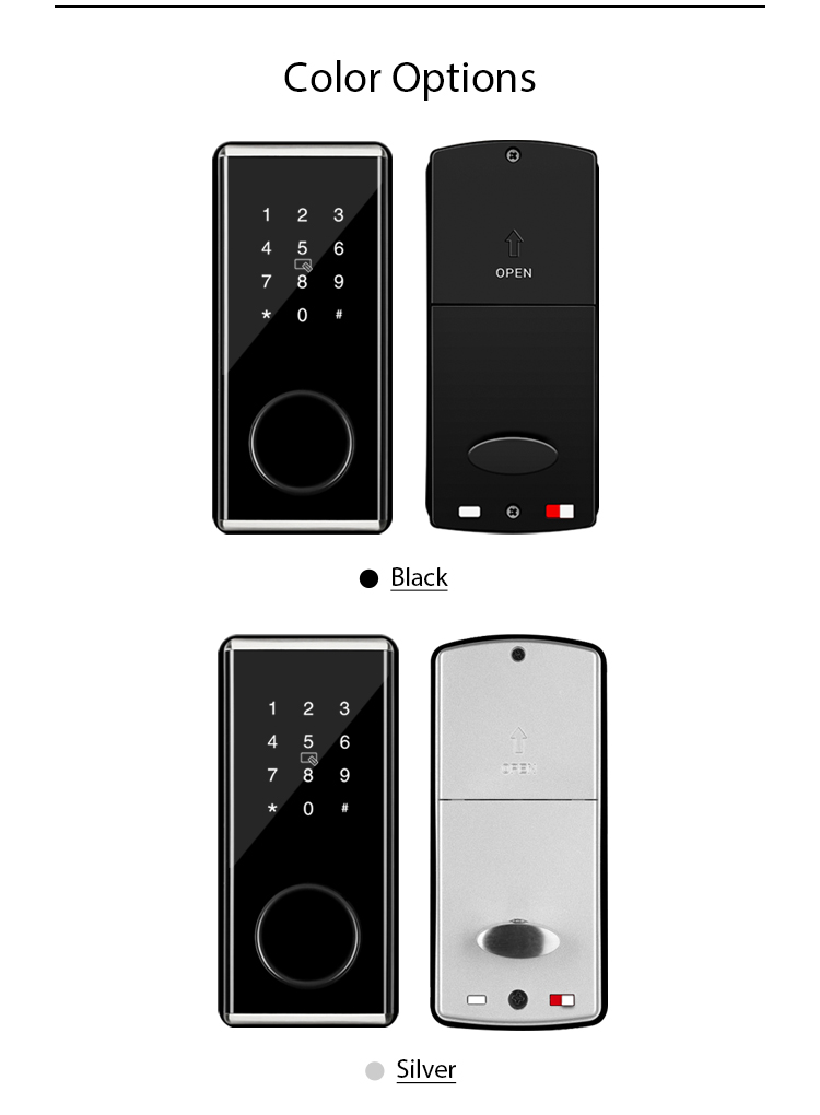 Wifi controlled ttlock Smart Home Deadbolt Lock Fingerprint Lock with American standard