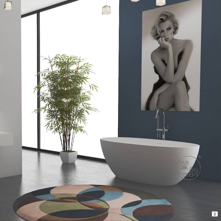 FW8801 Hot Sale Egg Shaped Bathtub Acrylic Bubble Freestanding Bathtub