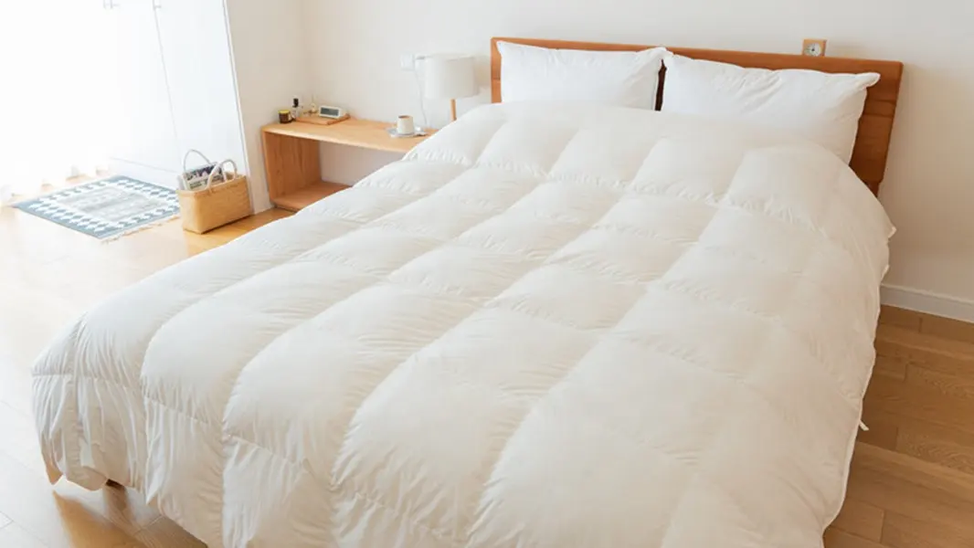 Duvet Down Luxury King Size Lightweight Reversible Polyester Microfiber Bed Sleeping Comforter Quilt 95% White Goose Down Filling Duvet