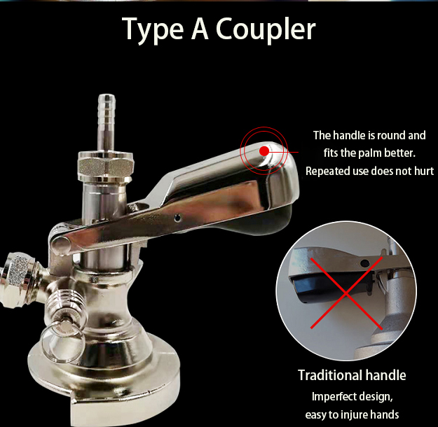 TWELVETAP New A-type coupler distributor-keg  beer keg dispenser with safety relief valve