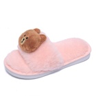 Non Slip Warm Soft Wholesale Children Kid Fur Slippers Indoor
