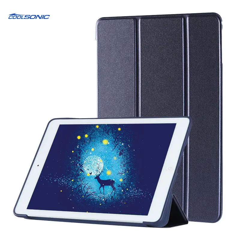 High-quality Smart Protective Flat Shell PU Leather For Ipad Air 1/2 9.7 Inch