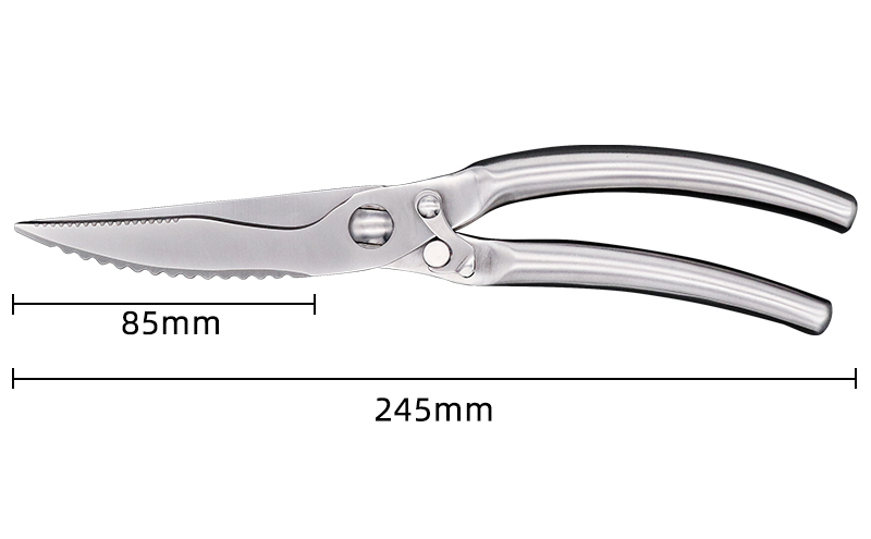 strong fish duck cut stainless steel handle spring loaded poultry scissors