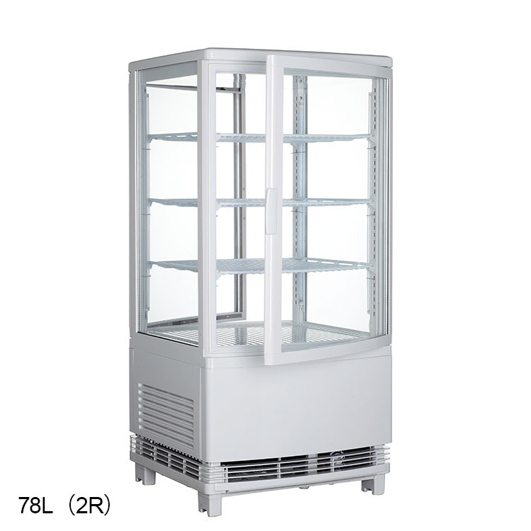 68L(2R) Four Sides Glass Door Cold Storage Drink Cake Pastry and Dessert Commercial Display Vertical Showcase
