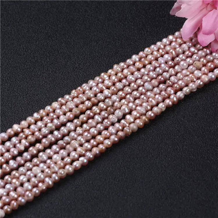 Beads And Pearls Low Price 4.5-5 Mm Purple Potato Freshwater Pearls Beads String