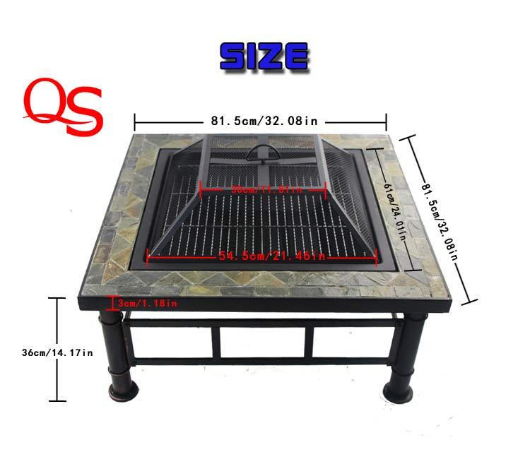 hot Outdoor Wood Burning BBQ fire pit for camping