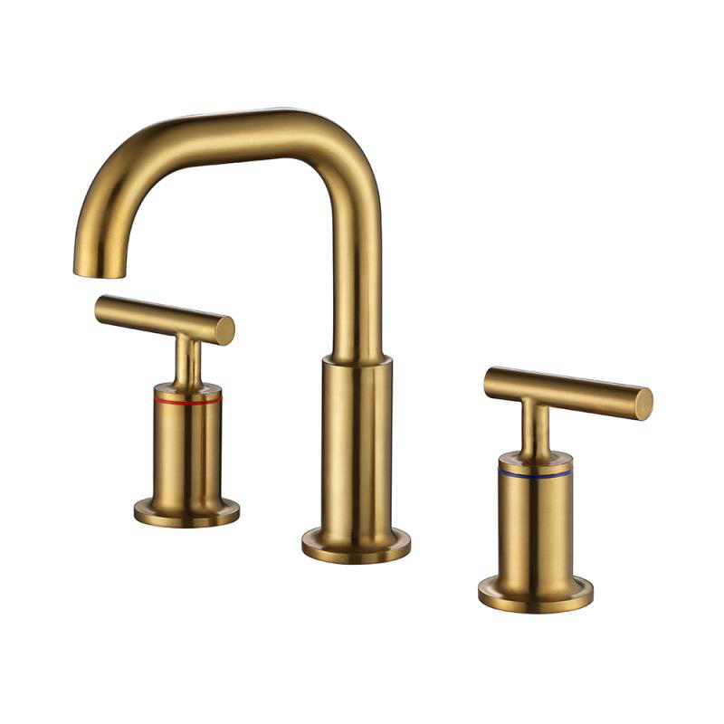 modern stainless steel gold bathroom faucet 3 hole